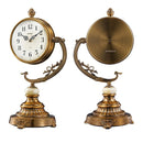 European Style Living Room Desk Clock Copper-Plated Large Clock Ornaments Desk Desk Desktop Sitting Clock