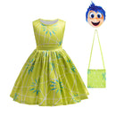 Halloween Inside Out Riley Disgust Joy Dress Girls Cartoon Movie Role Playing Costume Kid 3D Print Fantasy Outfits Disguise Sets