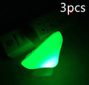 LED Night Light Mushroom Wall Socket Lamp EU US Plug Warm White Light-control Sensor Bedroom Light Home Decoration