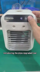 Portable air conditioner and air cooler fan with water cooling, ideal for room, office, and car use