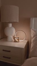 Bedside touch table lamp with natural sounds and alarm clock, 3-level brightness control, perfect for home decor and nightstand use