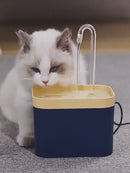 Automatic cat water fountain with USB electric pump, 1.5L pet water dispenser, quiet recirculating filtration system for cats