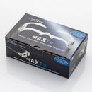 The MAX TV black and white box features the 2.1X Diopter 3 Foldable 300 Degrees MaxTV Binocular TV Screen, displaying glasses that enhance TV viewing with 2.1X magnification, along with text highlighting benefits for distance viewing.