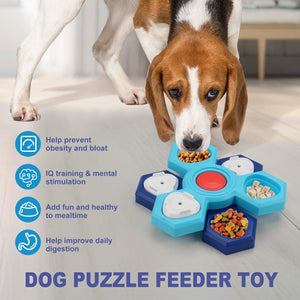 4-Layer Puzzle Slow Feeder Dog Bowl — Anti-Slip Interactive Feeding Toy