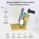 Bamboo 3-in-1 Magnetic Wireless Charger Storage Bracket