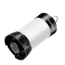 The SupFire Camping Lights are cylindrical LED rechargeable flashlights with a black and white design, ideal for outdoor adventures. Featuring a hanging handle and twistable base, these stylish and practical lights are perfect for camping.