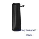 The Color Self-opening Umbrella Color Matching Leather Case is made of high-quality polyester fiber with unmatched durability. It features a black case with a loop, adorned with Ordinary paragraph in blue text on the right side, adding elegance to your style.
