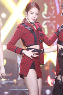 Costume Red Irregular Sloping Shoulder Suit Playing Song Suit