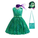 Halloween Inside Out Riley Disgust Joy Dress Girls Cartoon Movie Role Playing Costume Kid 3D Print Fantasy Outfits Disguise Sets