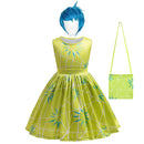 Halloween Inside Out Riley Disgust Joy Dress Girls Cartoon Movie Role Playing Costume Kid 3D Print Fantasy Outfits Disguise Sets