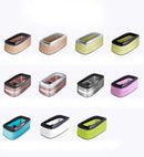 Eleven sleek, rectangular Household Simple Automatic Shoe Cover Machines come in metallic or matte finishes with rounded edges. Available in brown, green, black, pink, blue, and white, theyre arranged in three rows against a plain background.