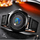 Men's fashion pure black innovative design watch