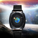Men's fashion pure black innovative design watch
