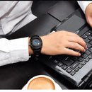 Men's fashion pure black innovative design watch