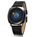 Men's fashion pure black innovative design watch
