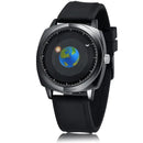 Men's fashion pure black innovative design watch