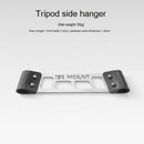 The ISE MOUNT metal tripod side hanger, made from Aluminum Alloy, has two black leather straps and measures 17cm x 3.5cm with a thickness of 1.9mm. Weighing 50g, its perfect as the Outdoor Camping Aluminum Alloy Large Foldable Portable Clothes Drying Rack for camping trips.