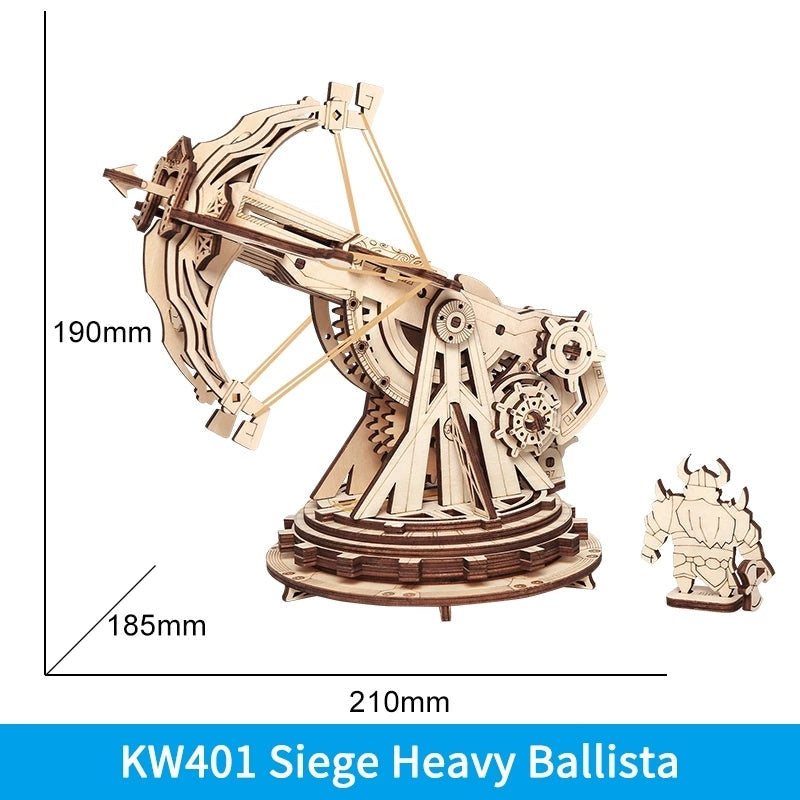 Robotime ROKR Siege Heavy Ballista 3D Wooden Puzzle War Game Assembly Toys Gifts for Children Boys Kids KW401