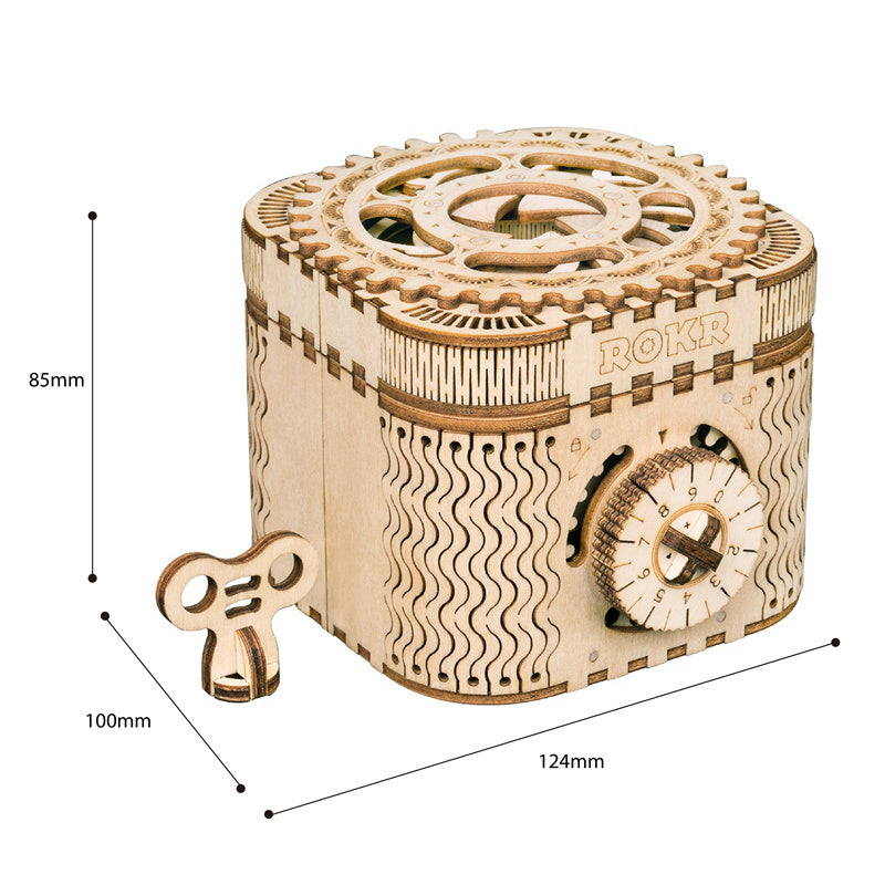 Robotime Rokr 123Pcs Treasure Box Creative 3D Wooden Puzzle Game Assembly Toys Chris Gift For Children Adults Teens