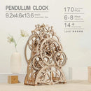 Robotime Rokr Pendulum Clock 170 Pcs 3D Wooden Puzzle Toys Building Block Kits Assembly Gifts For Children Adults