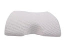 A contoured, ergonomic white orthopedic seat cushion offers comfort like the Silicone Magnetic Anti Snore Nose Clip Sleep Tray, an effective sleep aid.