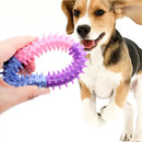 TPR Pet Toy Three-color Piercing Ring Dog Molar