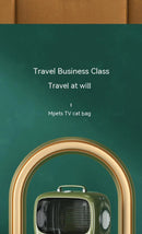 TV Cat Bag Out Portable Space Capsule Pet Backpack Carrying Large Capacity Portable TV