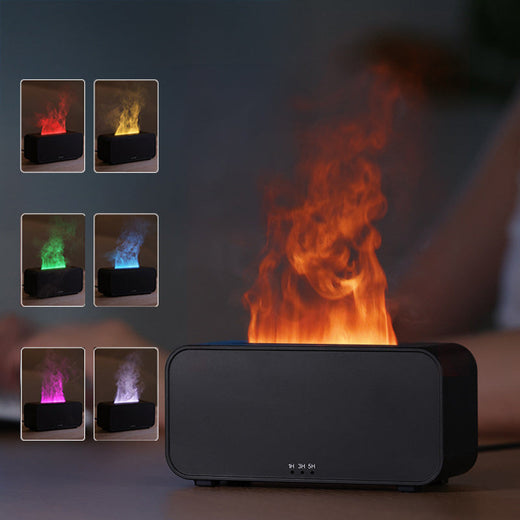 Flame Aroma Diffuser & Humidifier — USB Simulation Fire Effect