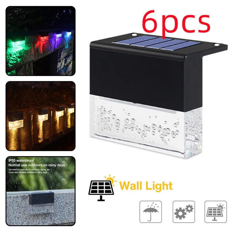 Colorful RGB solar LED light for outdoor steps and fences | Waterproof solar fence light with dusk-to-dawn sensor | Decorative LED step light with multi-color glow | Solar-powered RGB lighting for garden and patio use | Weatherproof outdoor light for decks and walls | Fence-mounted LED light with color-changing effects | Easy-install solar step light with vibrant illumination | Energy-saving solar LED for outdoor safety lighting | Durable RGB fence light for night-time ambiance | Multi-color solar LED lamp 