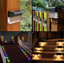 Colorful RGB solar LED light for outdoor steps and fences | Waterproof solar fence light with dusk-to-dawn sensor | Decorative LED step light with multi-color glow | Solar-powered RGB lighting for garden and patio use | Weatherproof outdoor light for decks and walls | Fence-mounted LED light with color-changing effects | Easy-install solar step light with vibrant illumination | Energy-saving solar LED for outdoor safety lighting | Durable RGB fence light for night-time ambiance | Multi-color solar LED lamp 