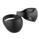 The image shows two black Wearable Finger Ring Bluetooth 5.0 Remote Control Smart Wireless Controllers with ergonomic designs, featuring rounded shapes with buttons and grips, ideal for VR gaming and interactive experiences.