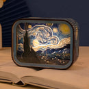 Wooden Small Night Lamp Bedroom Rechargeable Sleeping Light