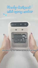 Portable air conditioner and air cooler fan with water cooling, ideal for room, office, and car use