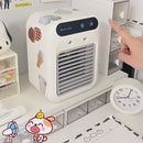 Portable air conditioner and air cooler fan with water cooling, ideal for room, office, and car use