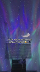 Aurora Borealis starlight projector, LED galaxy night light with moon and stars, atmosphere lamp for home, bedroom decor, and gift