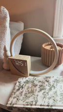 Bedside touch table lamp with natural sounds and alarm clock, 3-level brightness control, perfect for home decor and nightstand use